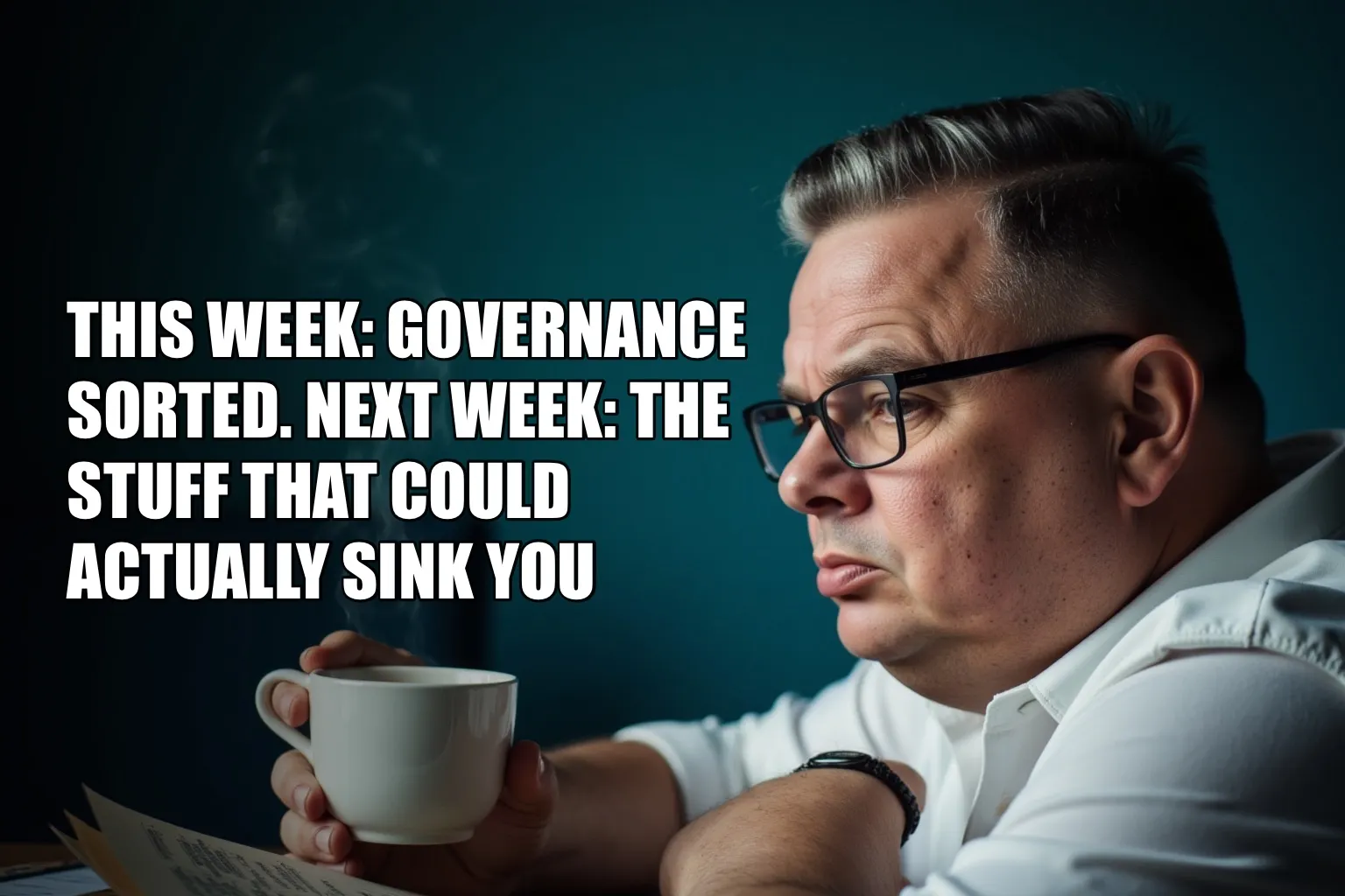 This Week: Governance Sorted. Next Week: The Stuff That Could Actually Sink You