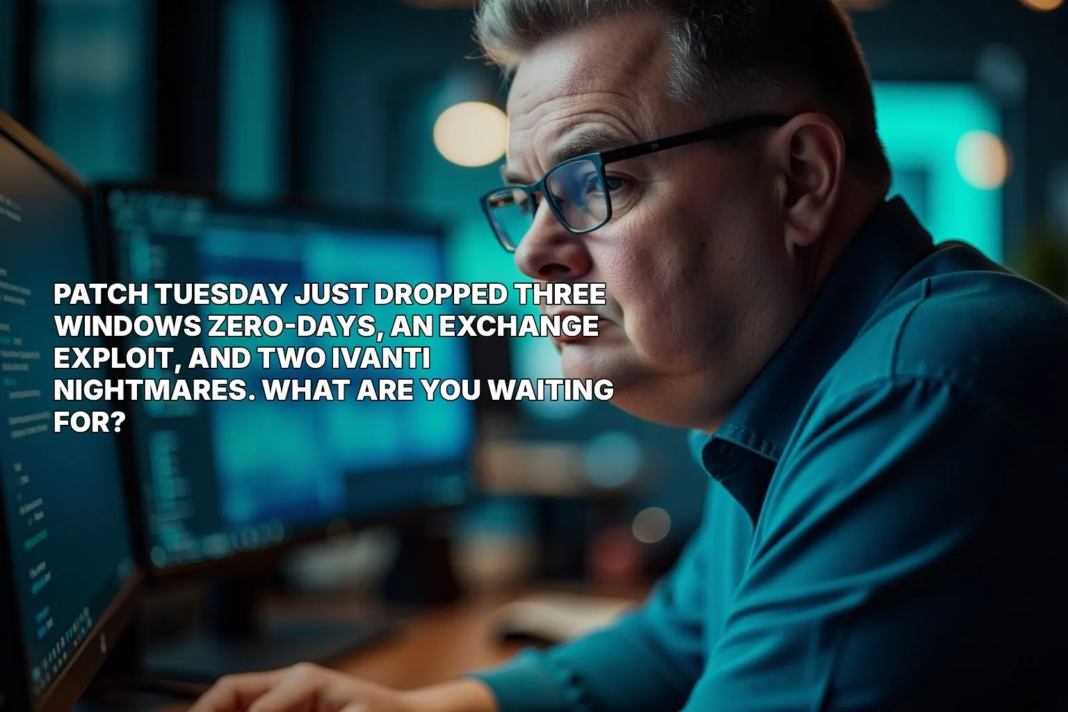 Patch Tuesday Just Dropped Three Windows Zero-Days, an Exchange Exploit, and Two Ivanti Nightmares. What Are You Waiting For?