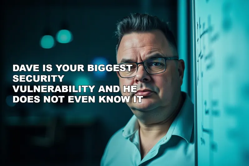 Dave Is Your Biggest Security Vulnerability and He Does Not Even Know It