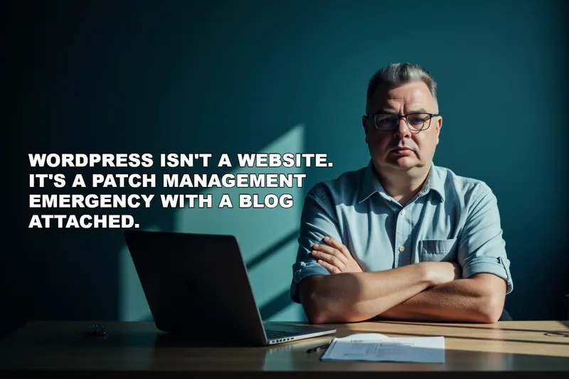 WordPress Isn't a Website. It's a Patch Management Emergency With a Blog Attached.